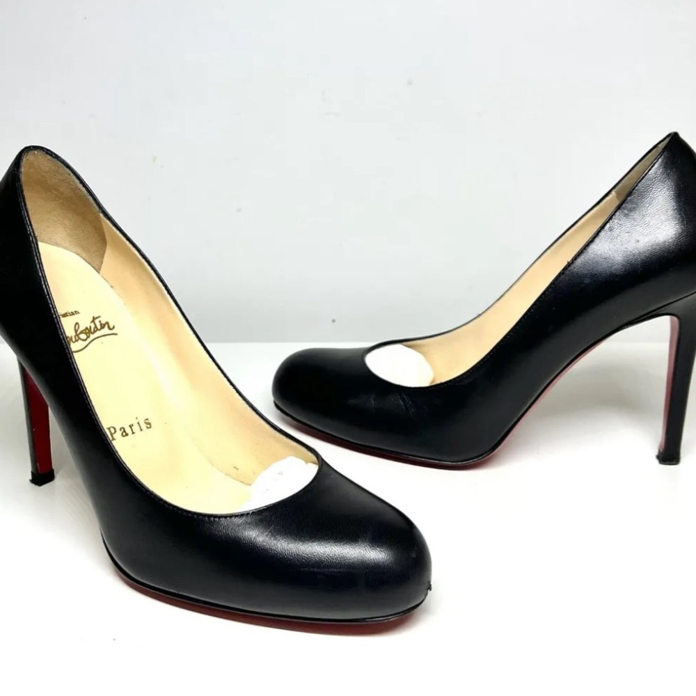 Christian Louboutin Simple Pump 100 Patent Calf Black size 36.5 US size 6 - Picture 1 of 16
